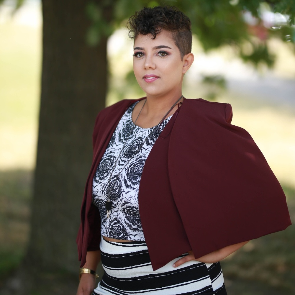 Wine Cape Crop Jacket